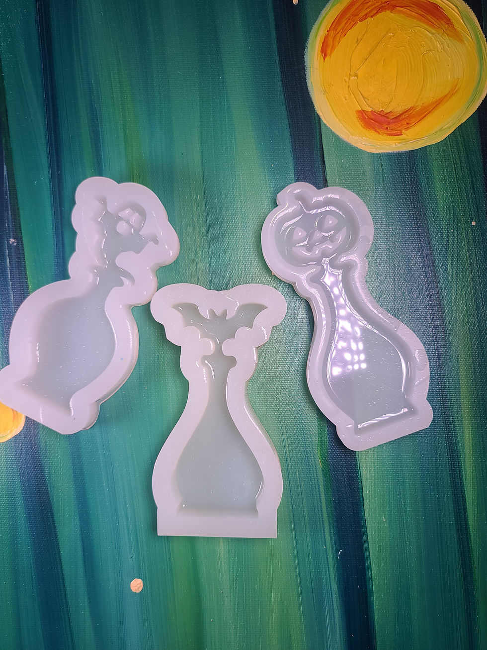 Thumbnail: Spooky Potions Choose Design Bat Pumpkin Ghost Handmade silicone molds glossy