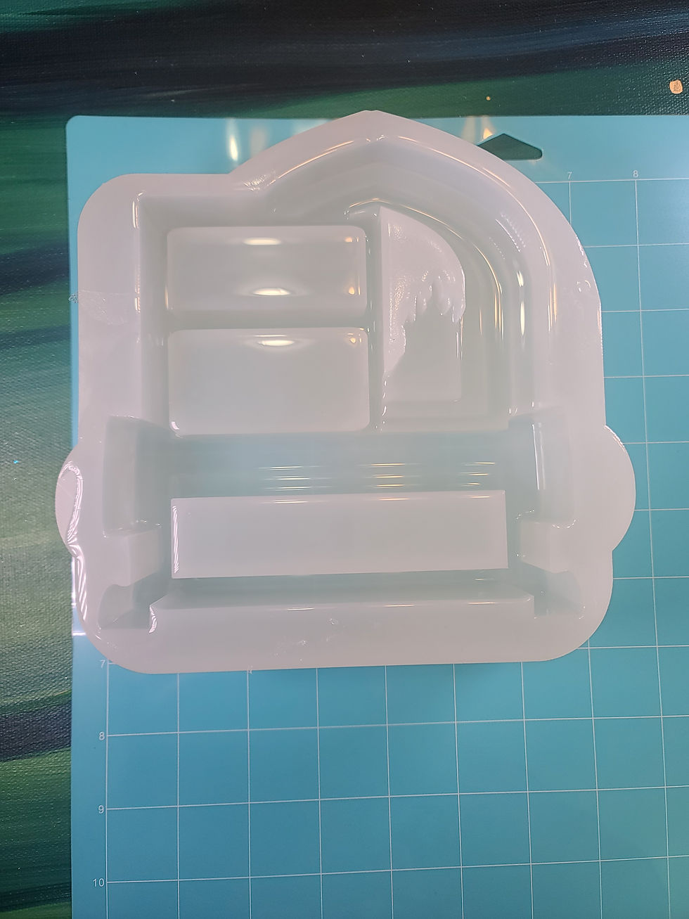 Thumbnail: XL Castle View Book Nook Shelf Furniture Library Glossy Handmade Silicone Mold