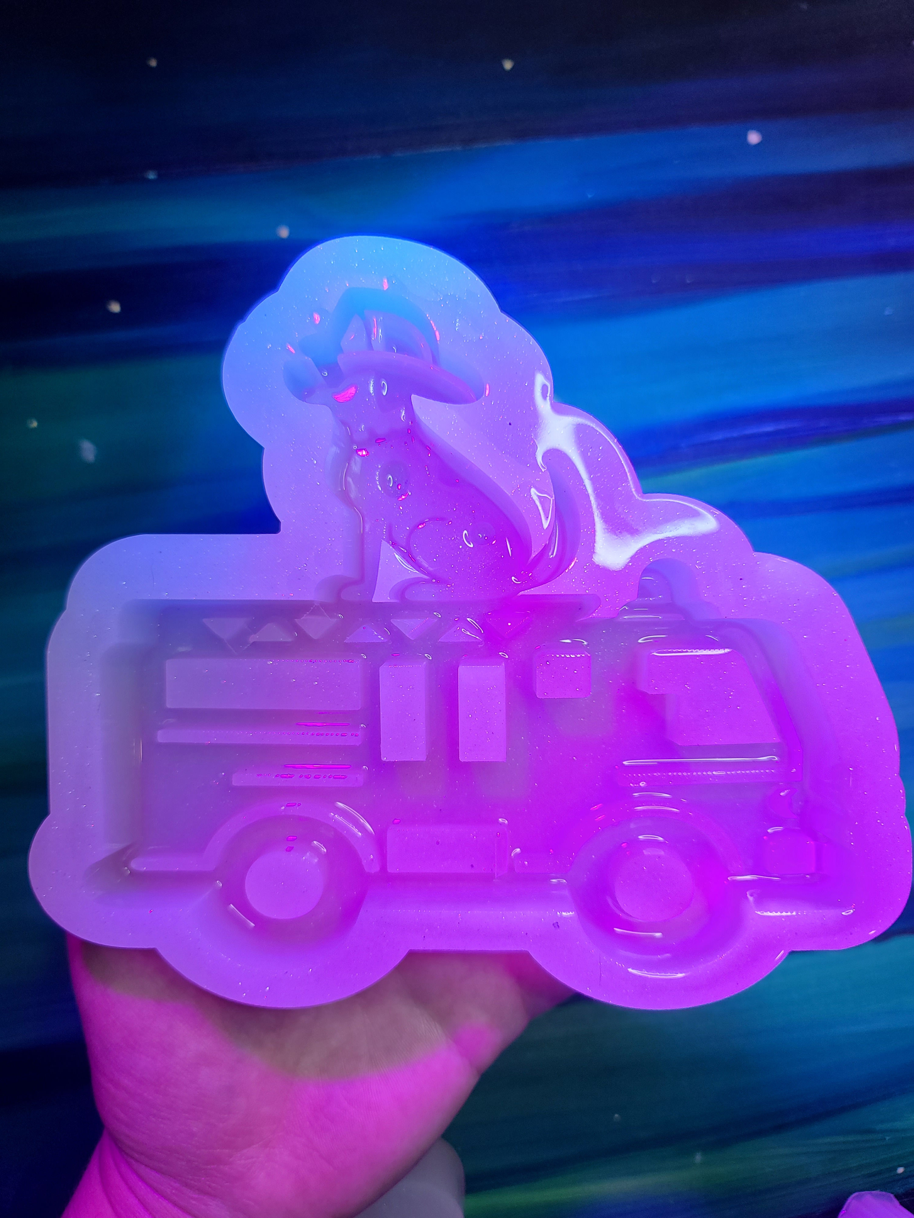 Fire Truck Dalmation Handmade Silicone Mold