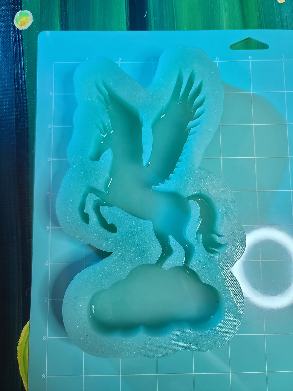 Thumbnail: Pegasus Cloud Standing Glossy Handmade Silicone Mold