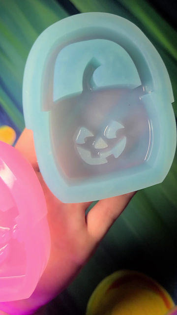 Thumbnail: Candy Buckets Handmade Silicone Mold Choose Design Pumpkin Witch Mold