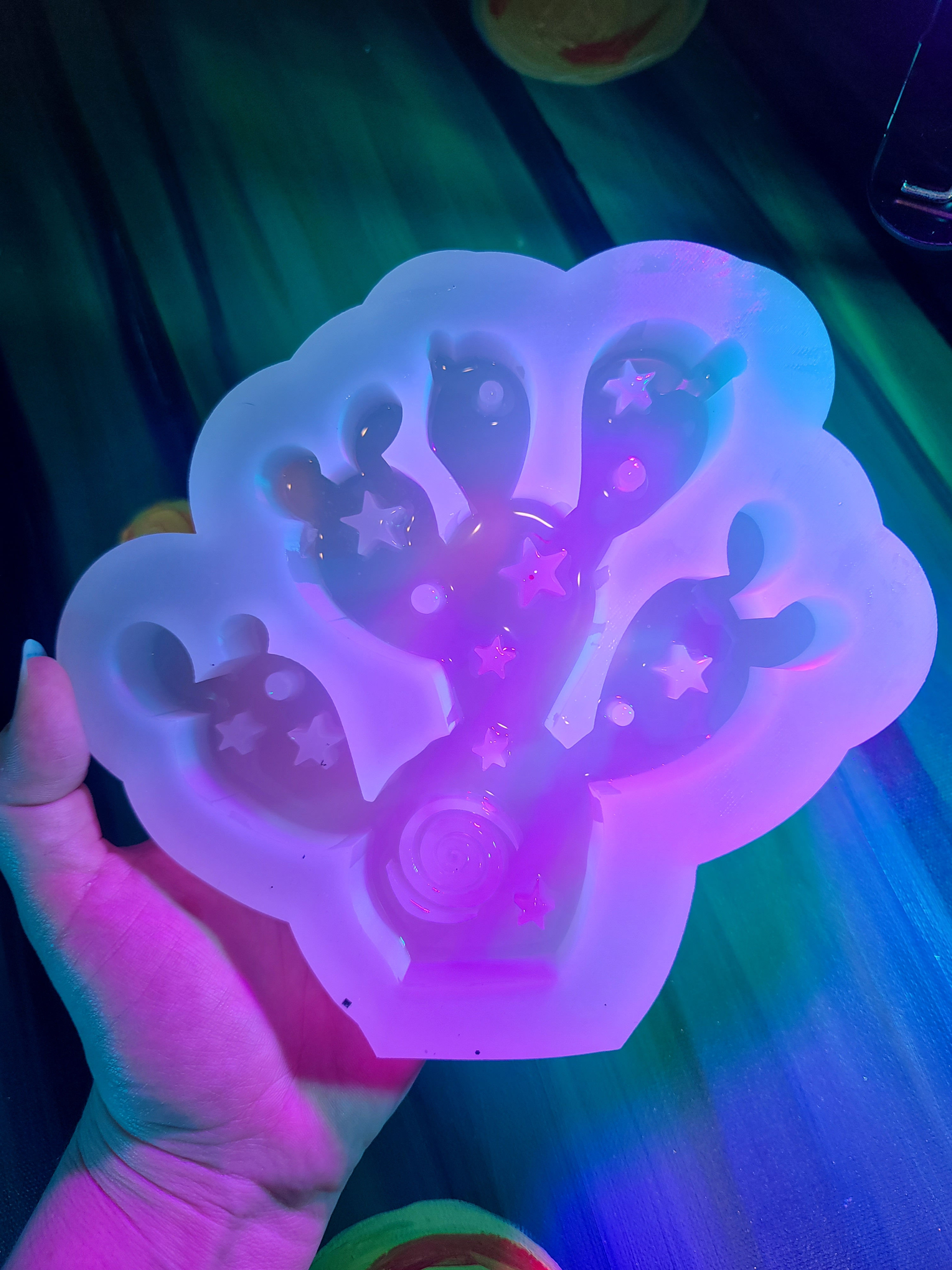 XL Cosmic Cactus Standing Deep Handmade Silicone Mold