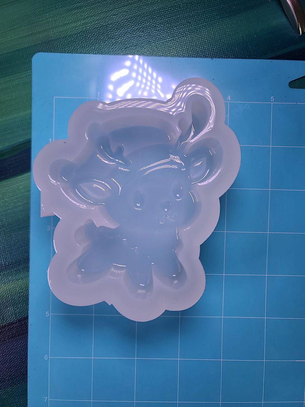 Thumbnail: Reindeer Glossy Standing 3D Handmade Silicone Mold