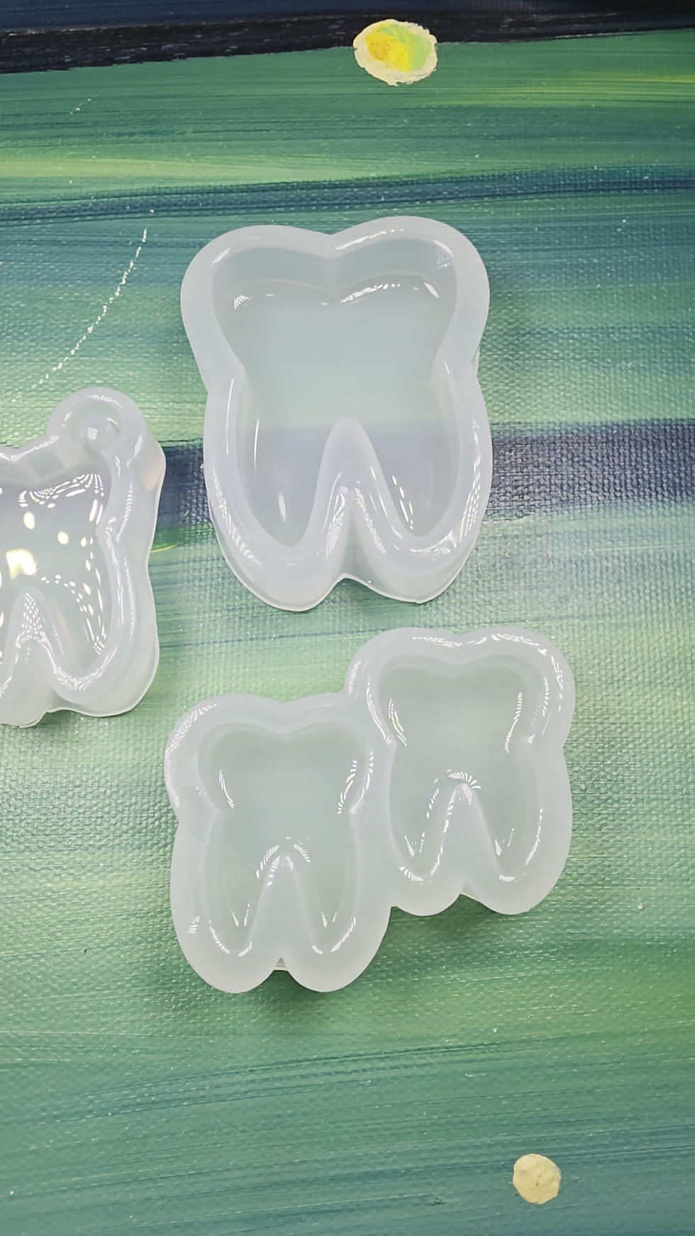 Thumbnail: Molar Tooth Glossy Handmade Silicone Mold Choose Size