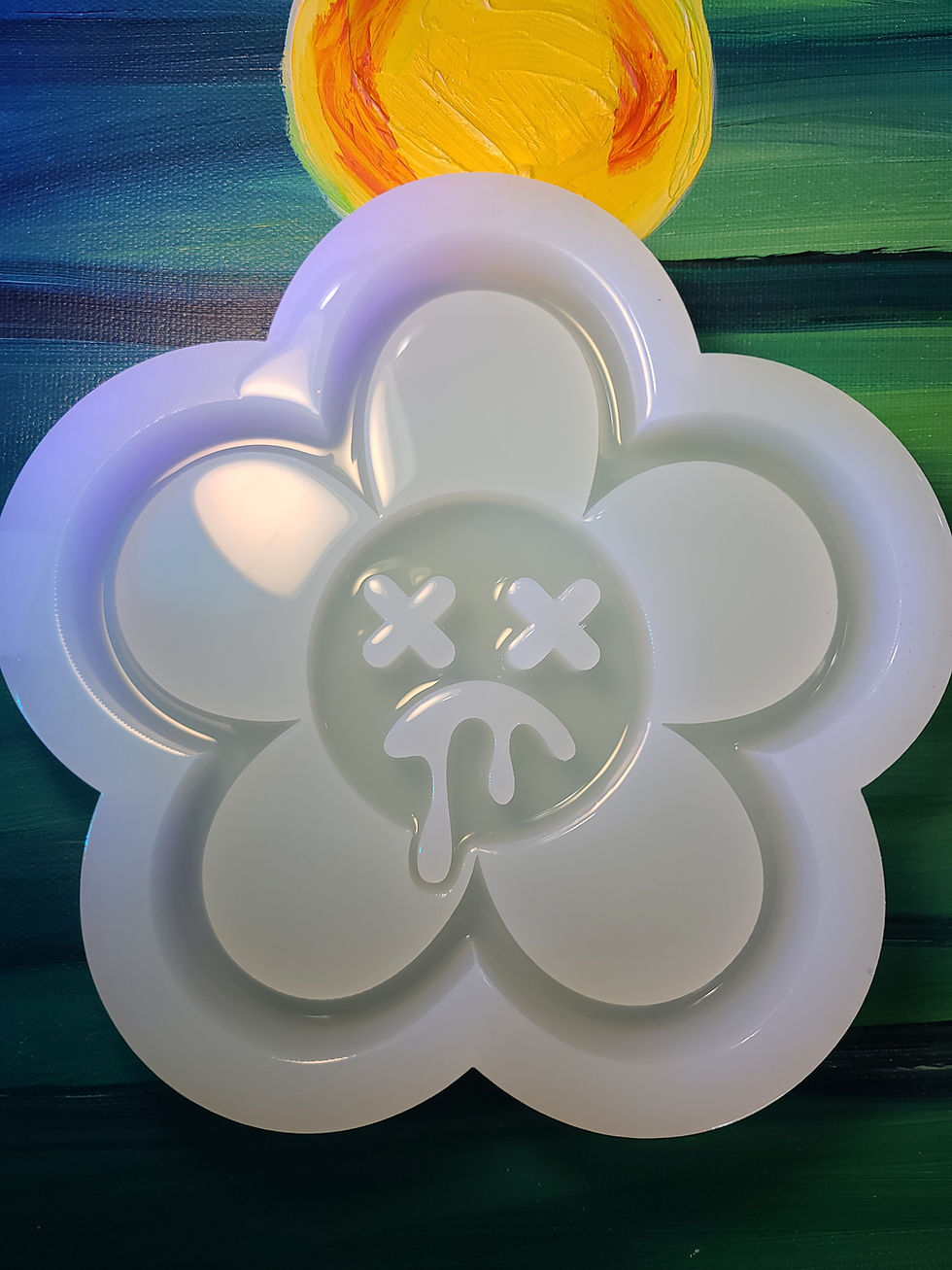 Thumbnail: Dead Flower Tray Large Glossy Standing Handmade Silicone Mold