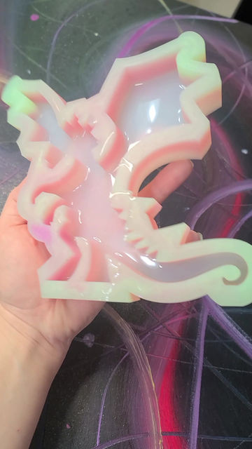 Thumbnail: XL Standing Dragon  Silicone Mold Handmade Glossy Deep