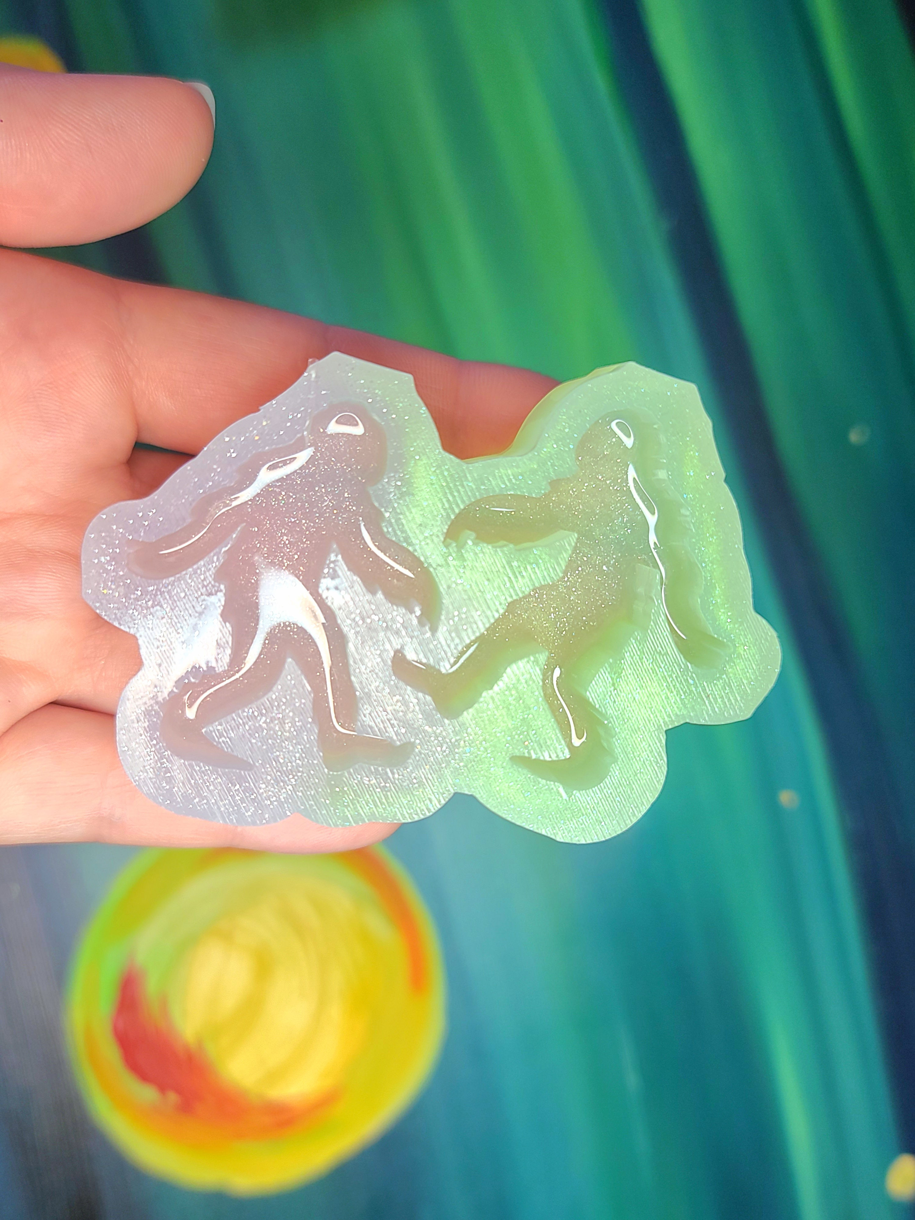 Small Bigfoot Set Silicone Mold for Magnets and Earrings Epoxy Mold