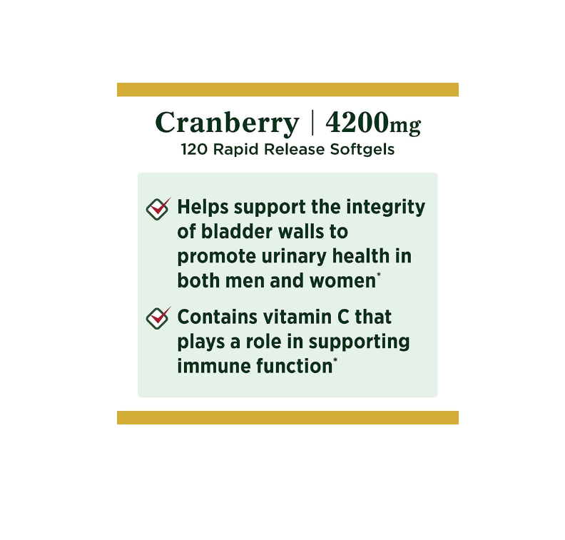 Thumbnail: Nature's Bounty Cranberry Fruit 4200 mg, Plus Vitamin C, 120 Softgels