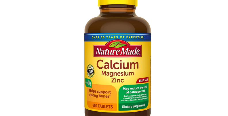 Nature Made Calcium Magnesium Zinc with Vitamin D3 Tablets, 300 Count