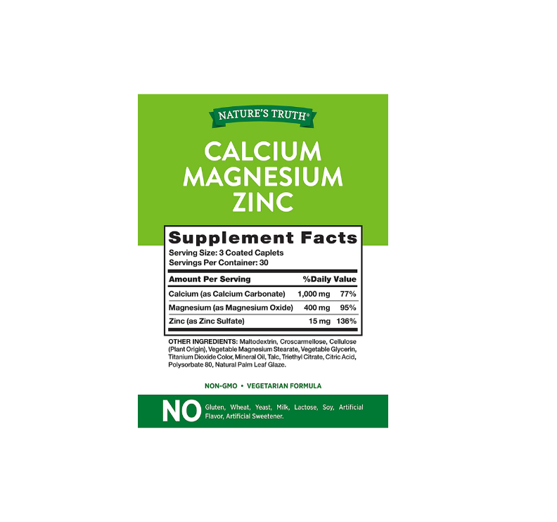 Thumbnail: Nature's Truth, Calcium Magnesium Zinc, 90 Tablets