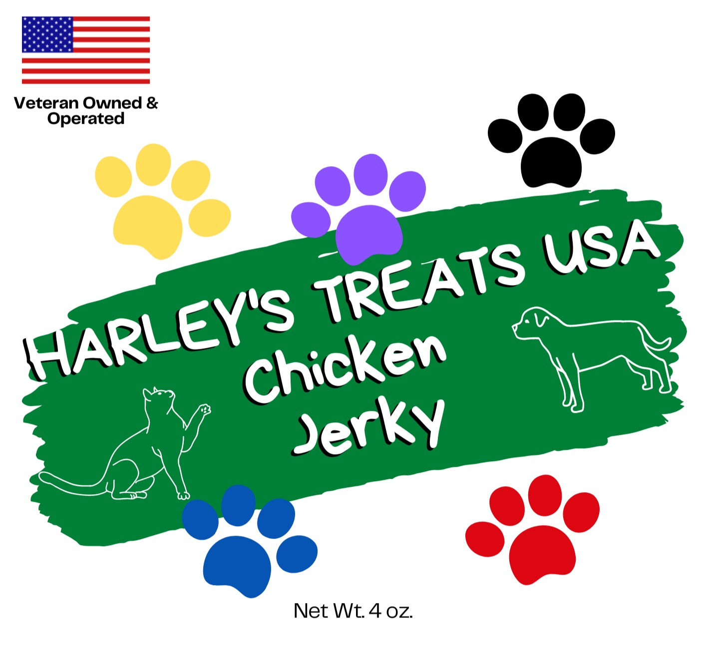 Harley's Treats USA Chicken Jerky 4oz
