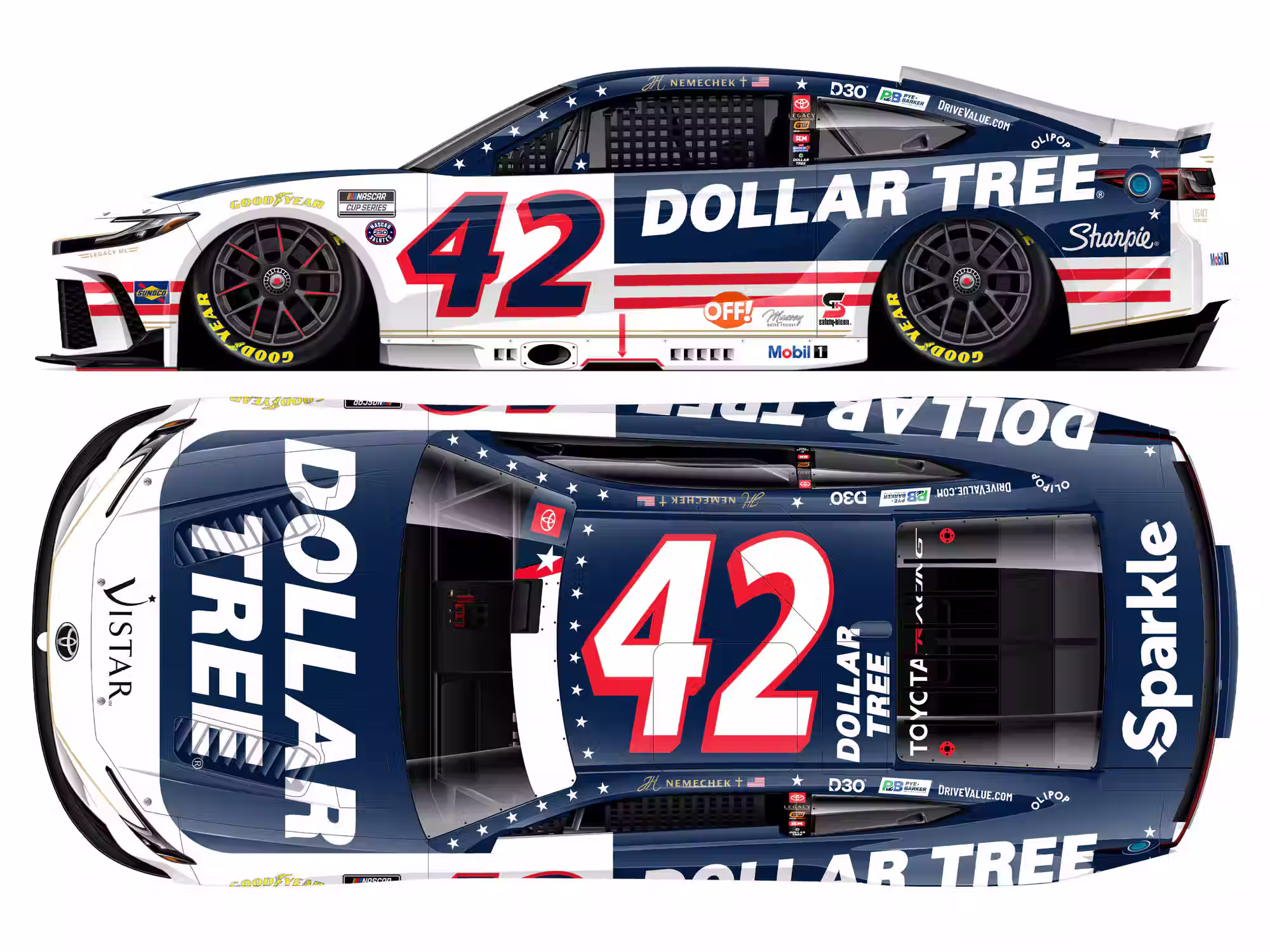 John Hunter Nemechek 2026 Dollar Tree Patriotic 1/24 ARC