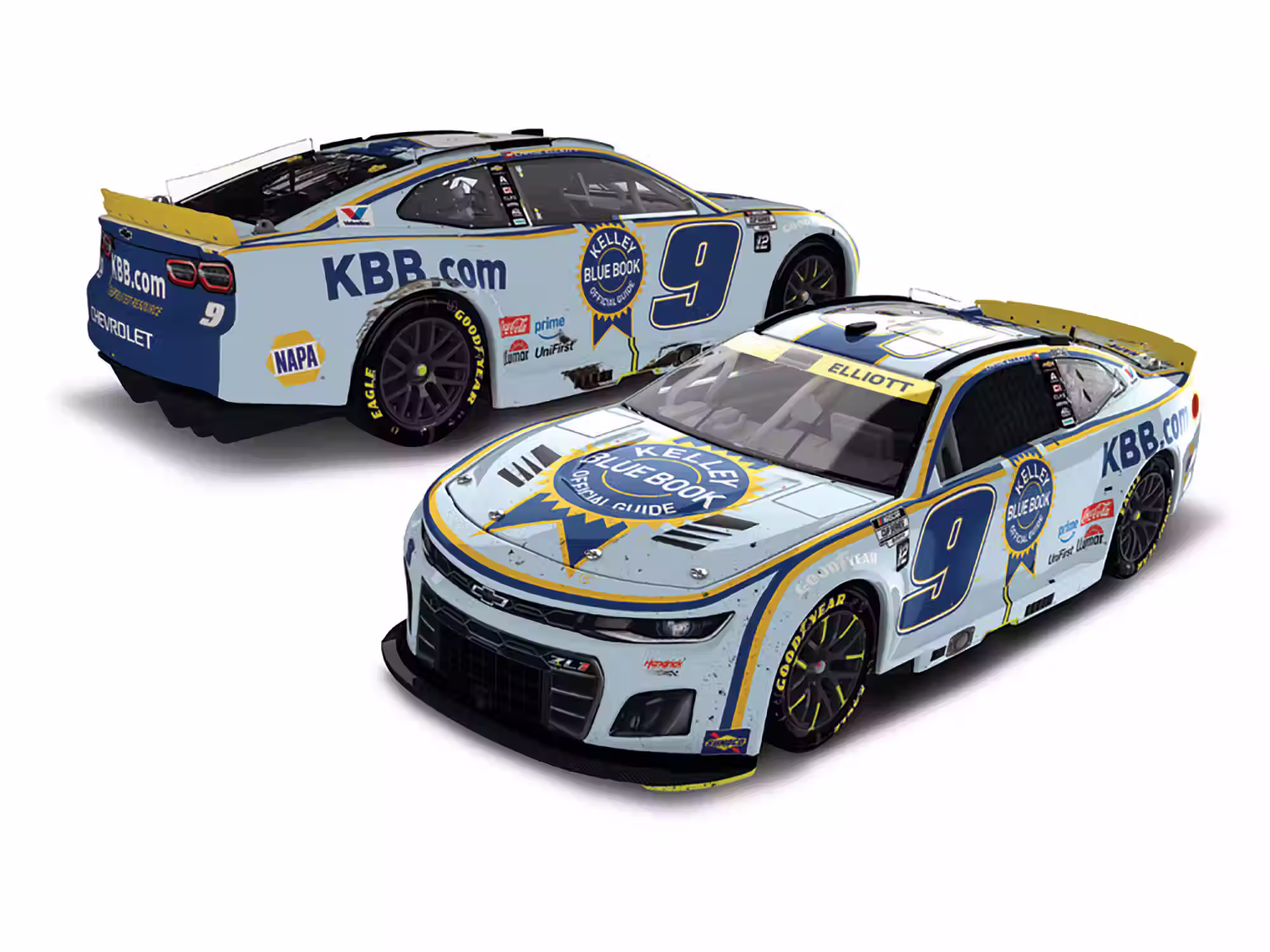 Chase Elliott 2025 Kelley Blue Book Kansas Win Raced Version 1/24 ARC
