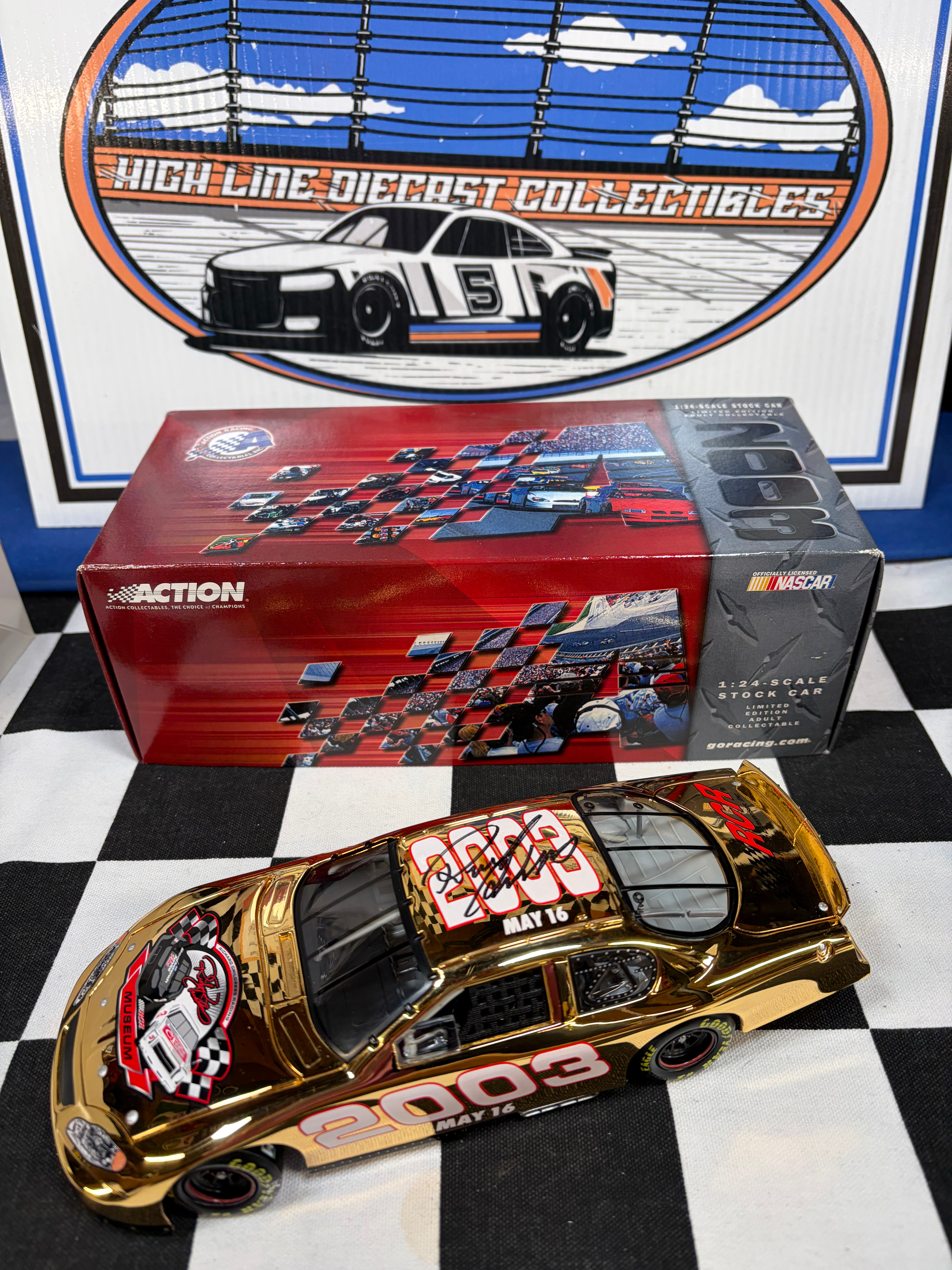 Richard Childress 2003 Museum Grand Opening Gold Car 1/24 Autographed ARC