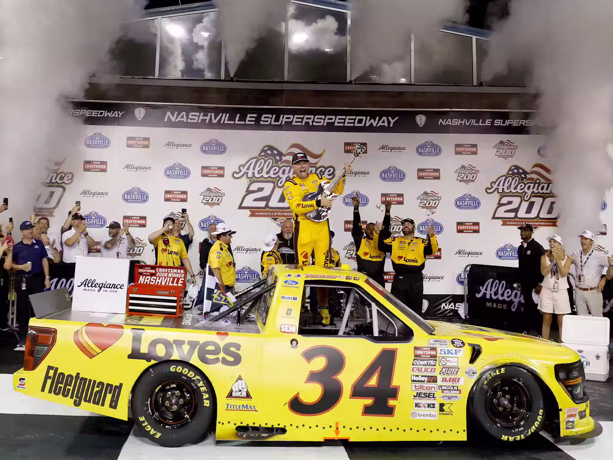 Layne Riggs 2026 Love's/FleetGuard Nashville Win Raced Version 1/24 ARC
