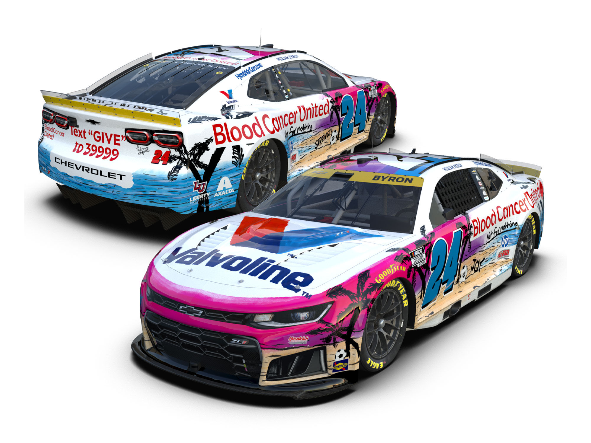 William Byron 2026 Valvoline Blood Cancer United 1/24 Elite Diecast