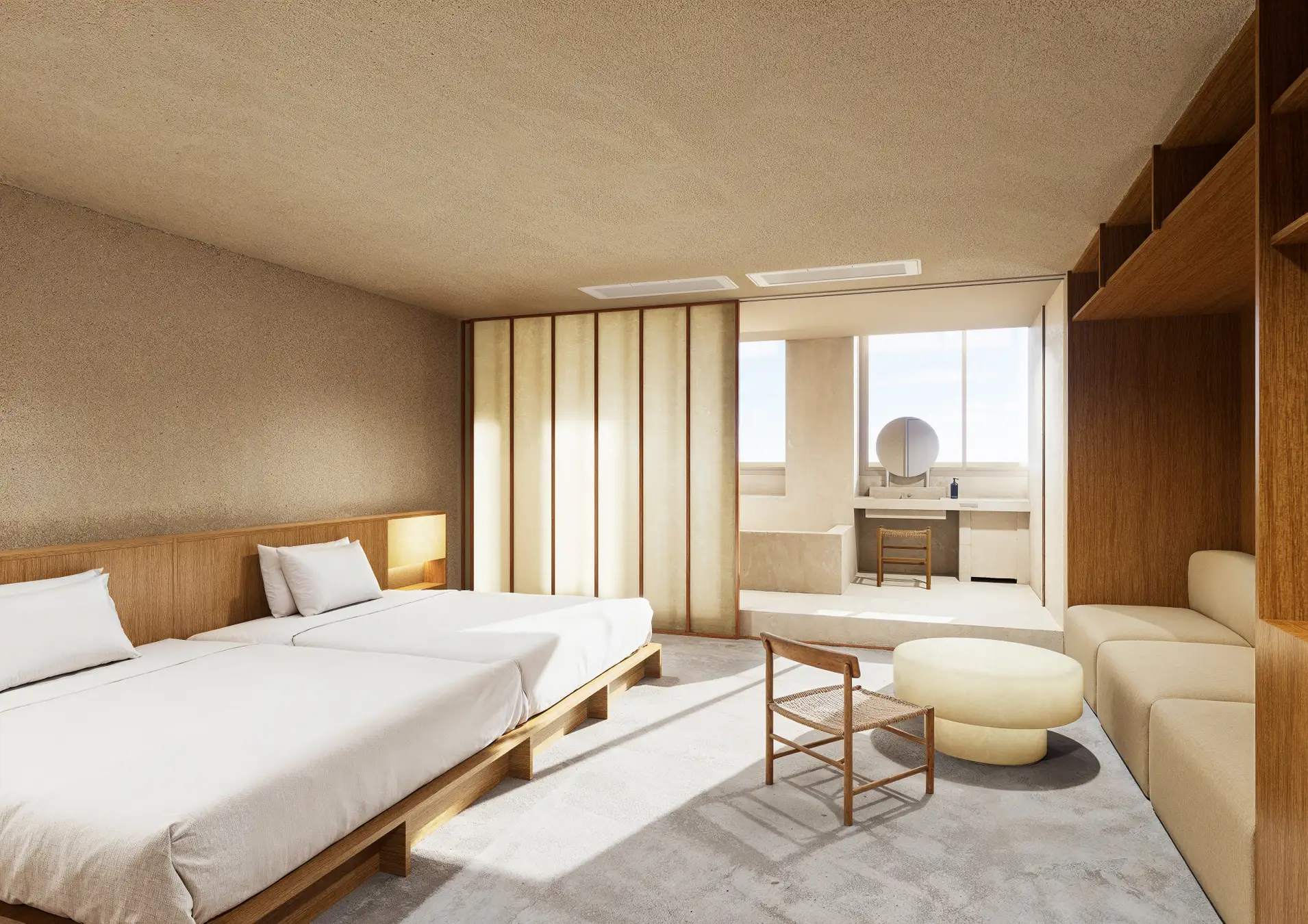 「島泊／島飯／島湯」內部住宿空間