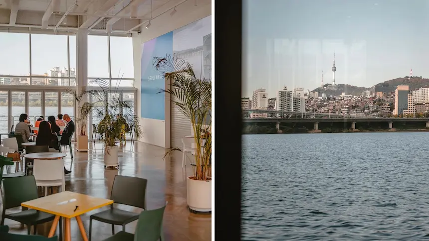 首爾咖啡廳 水上星巴克 「星巴克波浪藝術中心店」