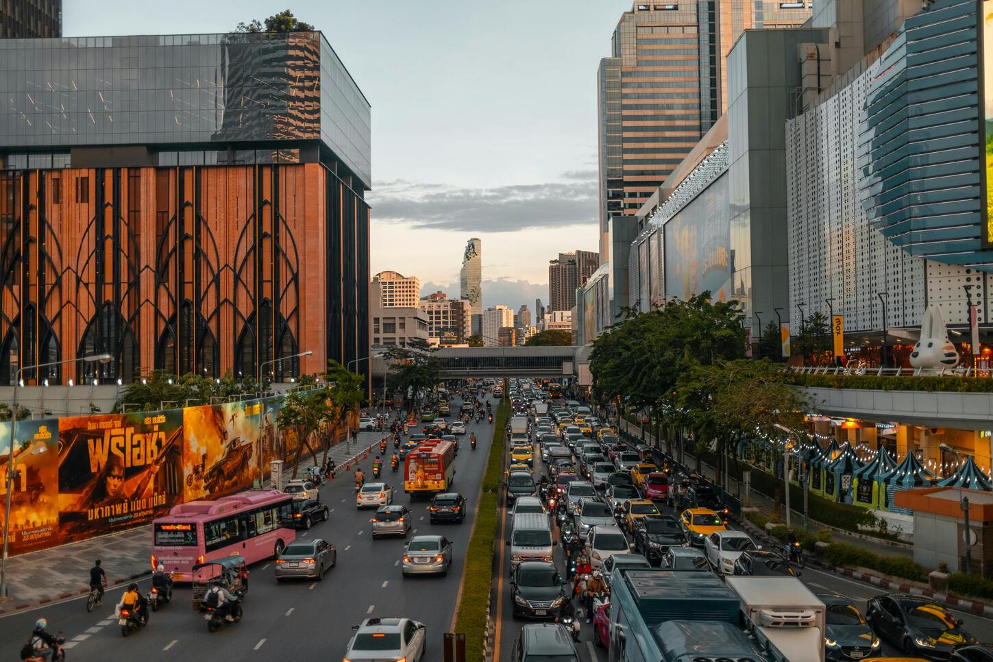 交通繁忙的曼谷市區