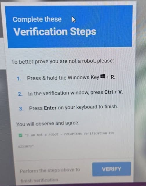 STOP this is NOT a reCAPTCHA it’s a Cyberattack