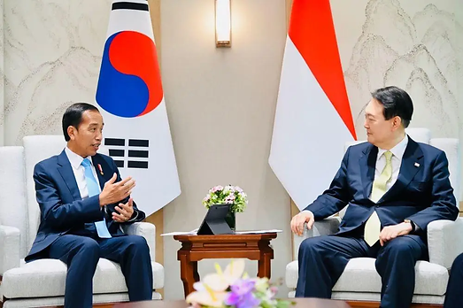 Presiden Jokowi bertemu Presiden Korea Selatan Yoon Suk-yeol di Kantor Kepresidenan Yongsan, Seoul (dok. Sekretariat Presiden)