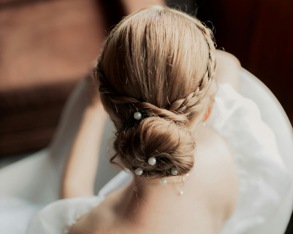 Bridal hair and makeup detail elegant updo destination wedding Italy
