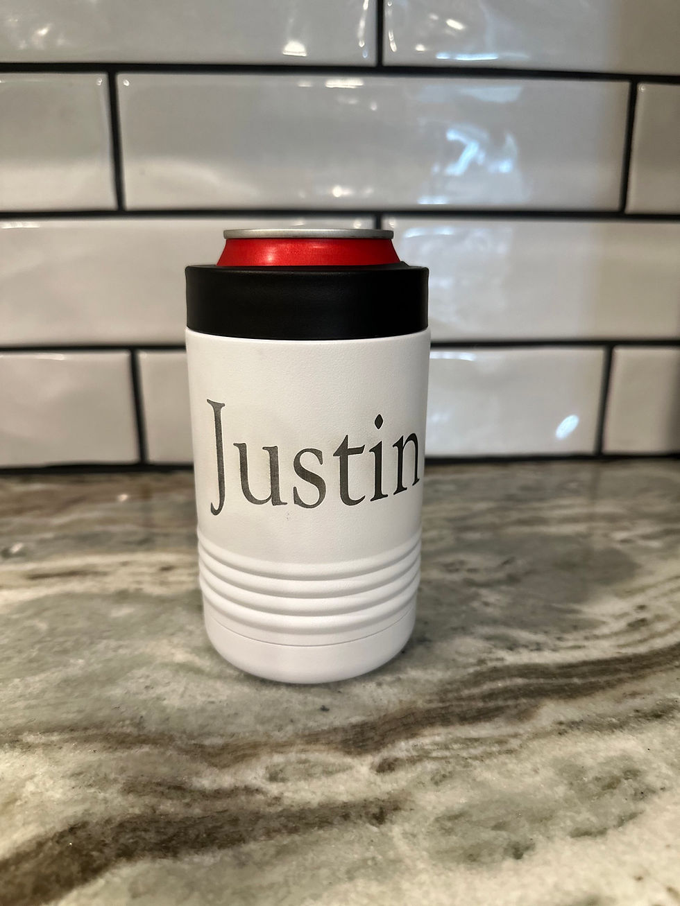 Thumbnail: Engraved Metal Drink Koozie