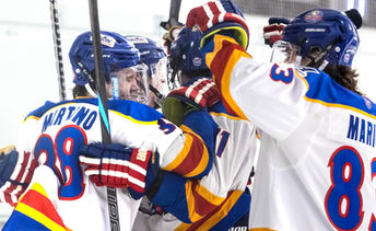 Chicago Crush celebrate a goal by #38 Jack Martino | Photo by Beverly Buchinger
