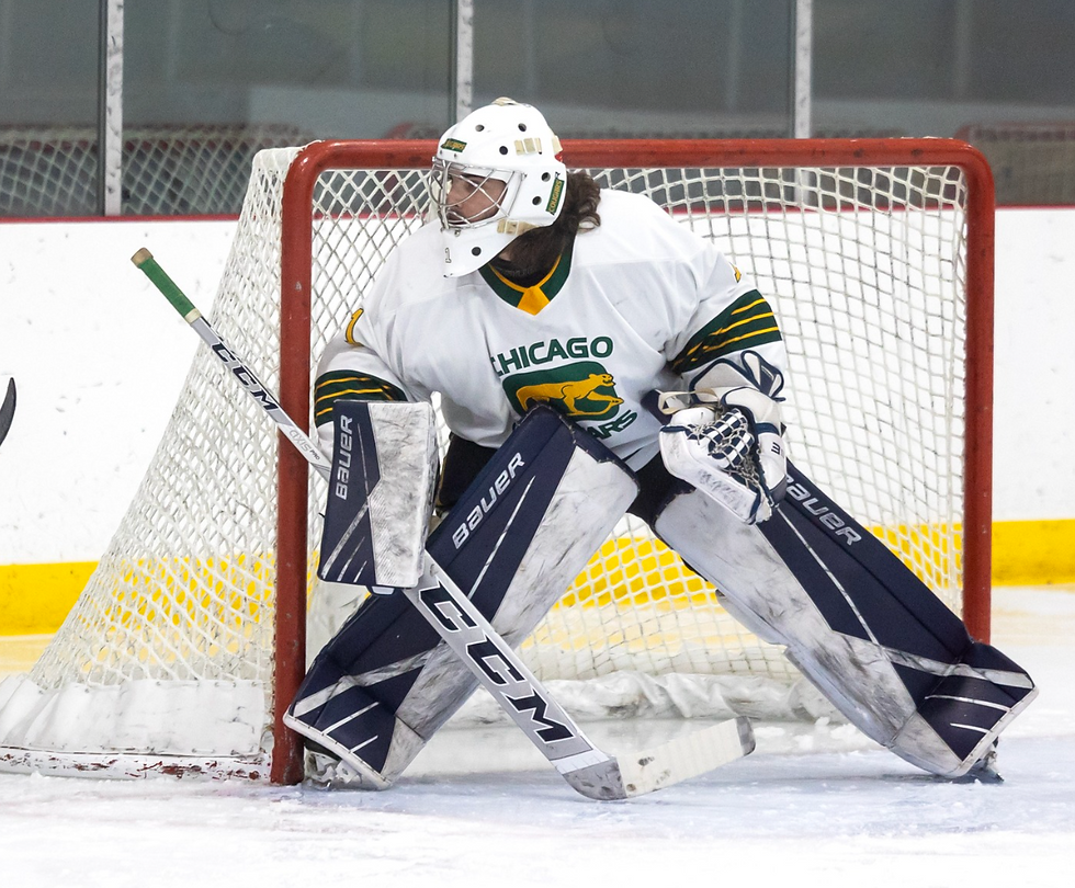 Chicago Cougars Goalie #1 Kole Wendt | Photo by Beverly Buchinger