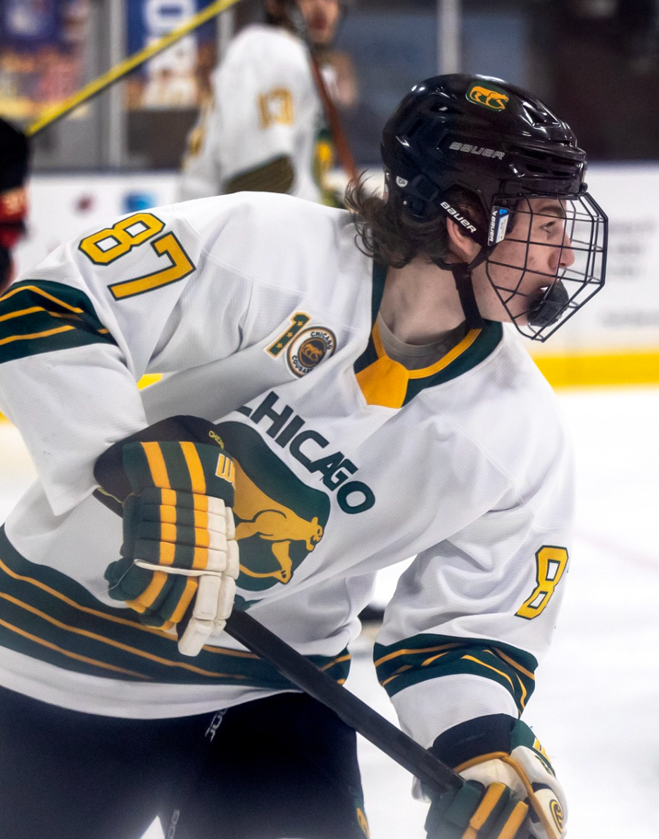 Chicago Cougars Forward #87 Griffin Delfosse | Photo by Beverly Buchinger
