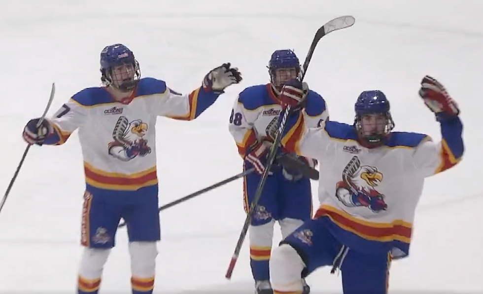 Chicago Crush Forward Keith Watkins celebrates his game tying goal