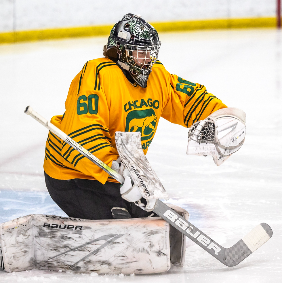 Chicago Cougars Goaltender #60 Cameron Boville | Photo by Beverly Buchinger