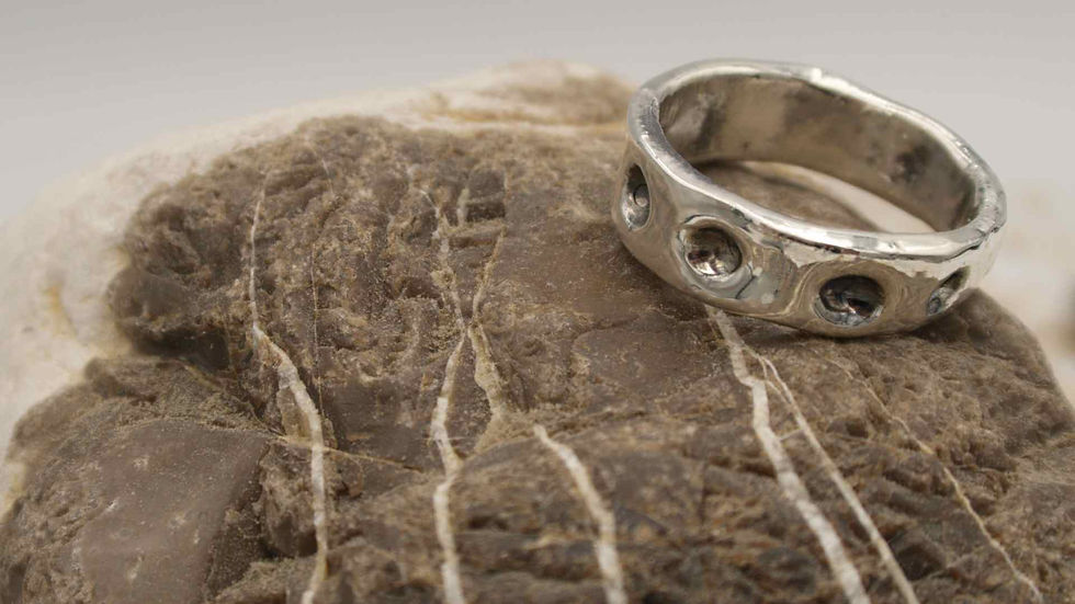 תמונה ממוזערת: Fossette silver-coated ring