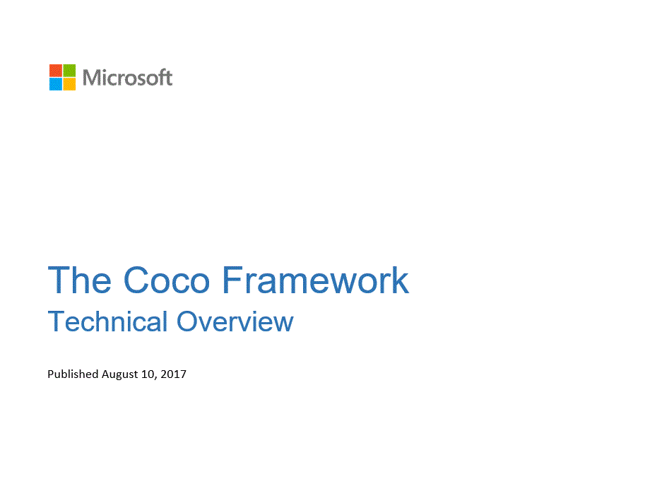 Coco Framework Whitepaper