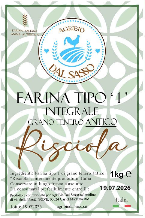 Miniatura: Farina di grano tenero "RISCIOLA" integrale tipo "1"