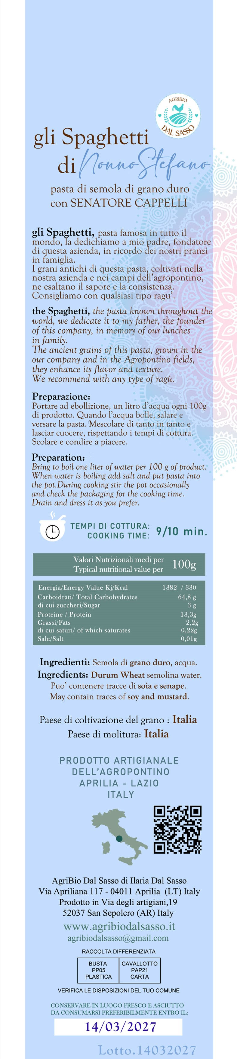 Miniatura: etichetta spaghetti