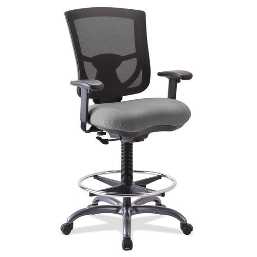 OfficeSource CoolMesh Pro Collection Mesh Back Task Stool with Adjustable Arms,
