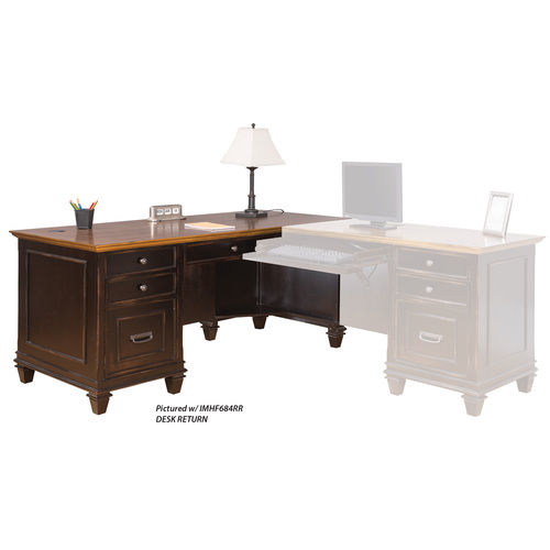 OfficeSource Refined Collection Right Hand Facing Open L-Shaped Desk 1