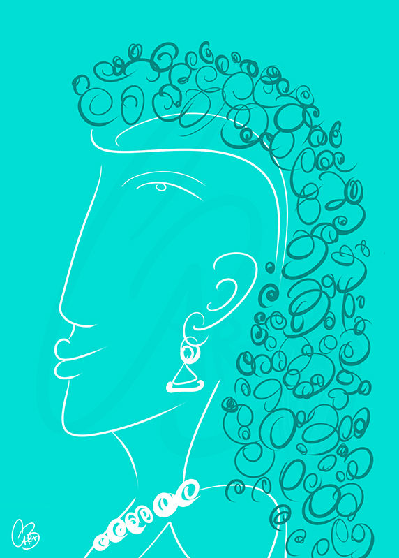 Colorful illustration of woman face inspired by Cycladic sculptures turquoise and white curly motifs

Ilustración colorida del rostro de una mujer inspirada en las esculturas cicládicas, con motivos rizados en turquesa y blanco

Illustration colorée d'un visage de femme inspirée des sculptures cycladiques, avec des motifs tourbillonnants en turquoise et blanc