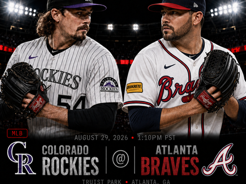 Colorado Rockies vs Atlanta Braves (1:10pm)