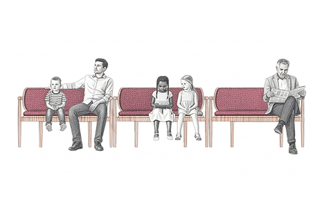 Momo sofa placed in a waiting room environment showing its comfort and space-efficient functionality