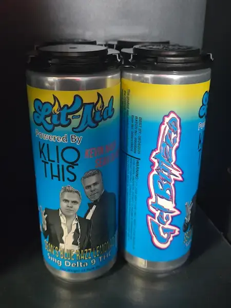 Thumbnail: Four-pack of Sean Oliver’s Blue Razz Lemonade Delta 9 THC Nano Drink, Get Blitzed