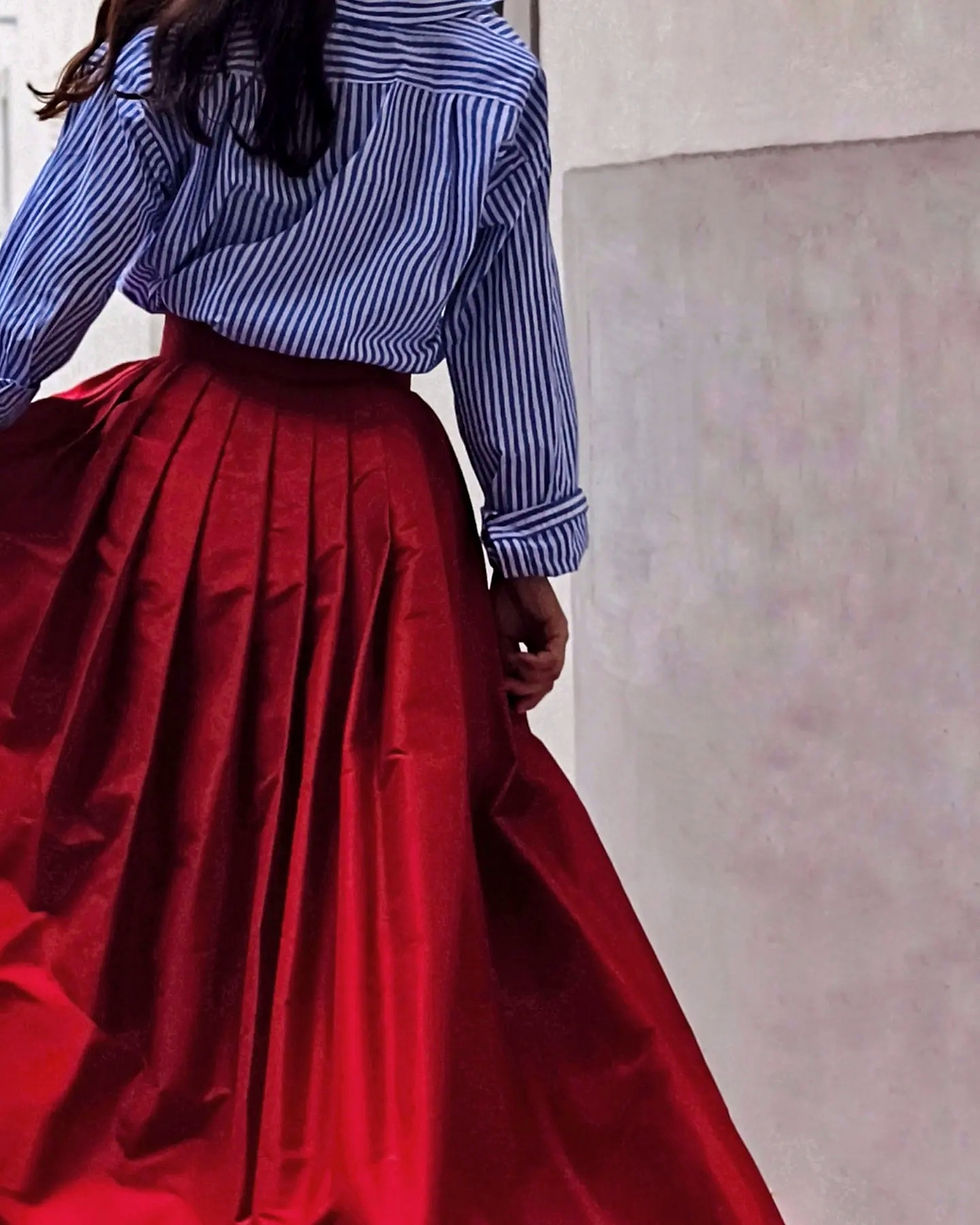 Miniaturbild: Faltenwickelrock lang