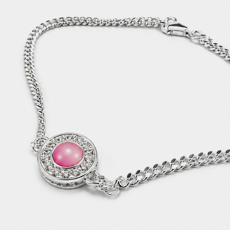 Pink resin memorial jewellery Bristol bracelet