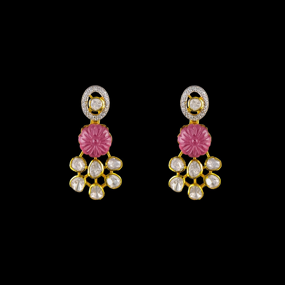 Thumbnail: hand-carved-emerald-green-stone-silver-earrings-with-screwback
