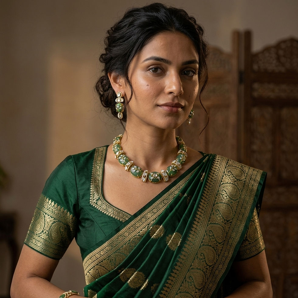 22k Gold Plated 925 Sterling Silver Necklace Set