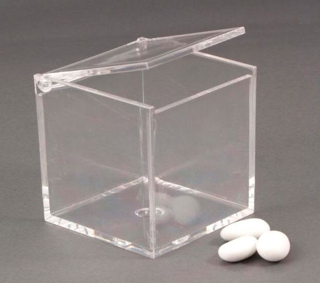 Scatolina plexiglass trasparente 8x8x8 cm