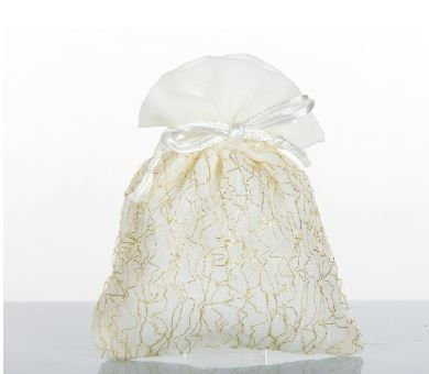 Sacchetto macrame oro