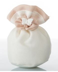 Sacco tondo beige fiocco