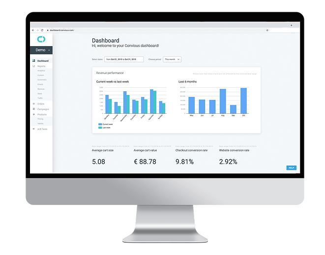 PC screen mock up SaaS Dashboard